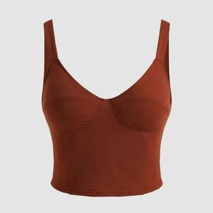 New! Corset Cropped Tank Top